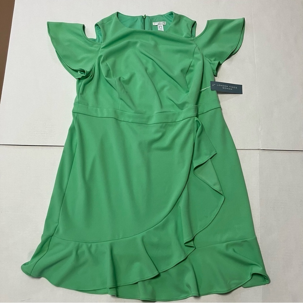 London times green career dress size 18W
